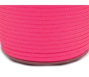 Oděvní šňůra PES O4 mm - pink růžová