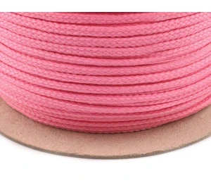 Oděvní šňůra PES O4 mm - světle růžová