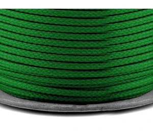 Oděvní šňůra PES O4 mm - trávově zelená