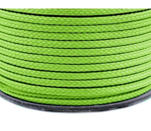 Oděvní šňůra PES O4 mm - neonově zelená