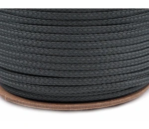 Oděvní šňůra PES O4 mm - tmavě šedá