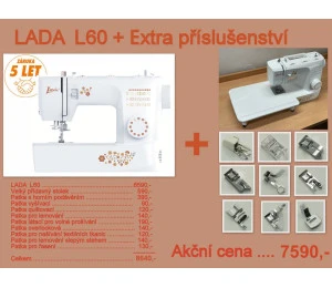 Šicí stroj Lada L60 + Extra příslušenství