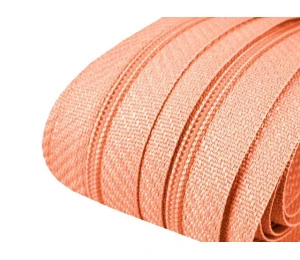 Zip spirálový v metráži 3mm - lososová