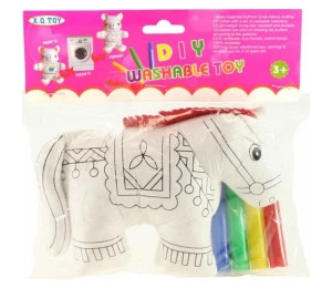 Vymaluj si svého koníka kreativní set malovací koník + 4 fixy
