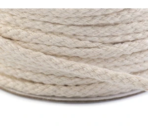 Bavlněná oděvní šňůra, knot šíře 4 mm