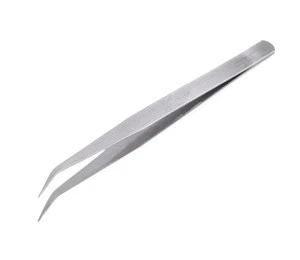 Zahnutá kovová pinzeta délka 15 cm