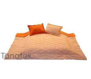 Přehoz na dvoupostel oranžový - béžový 220x240