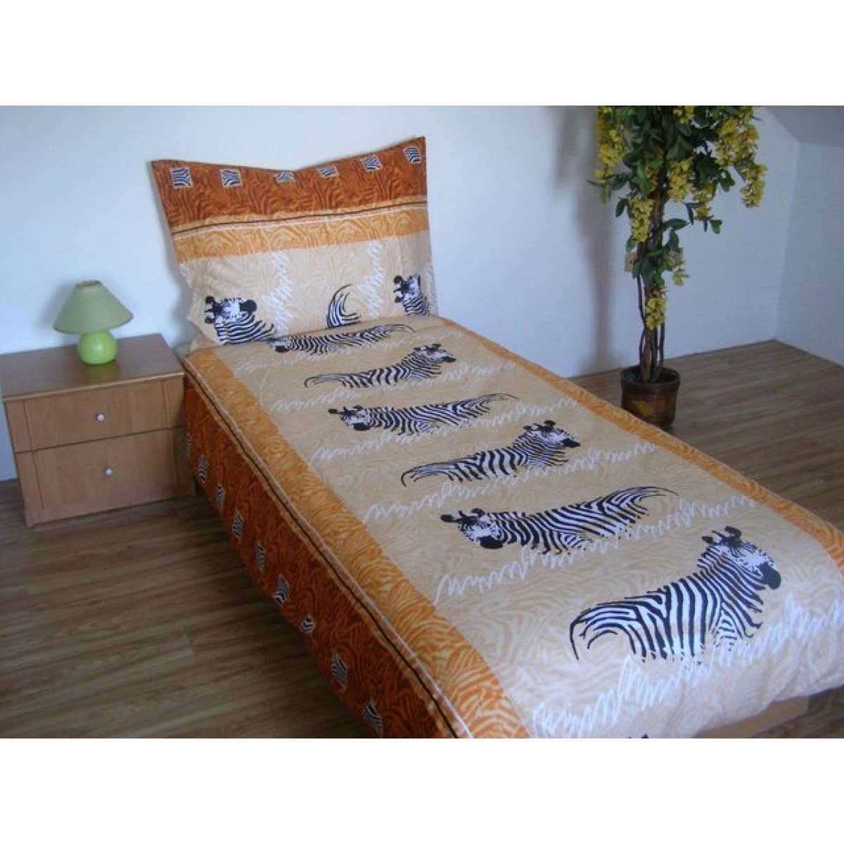 Bavlněné povlečení Afrika - Zebra 140x200, 70x90