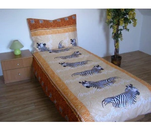Bavlněné povlečení Afrika - Zebra 140x200, 70x90