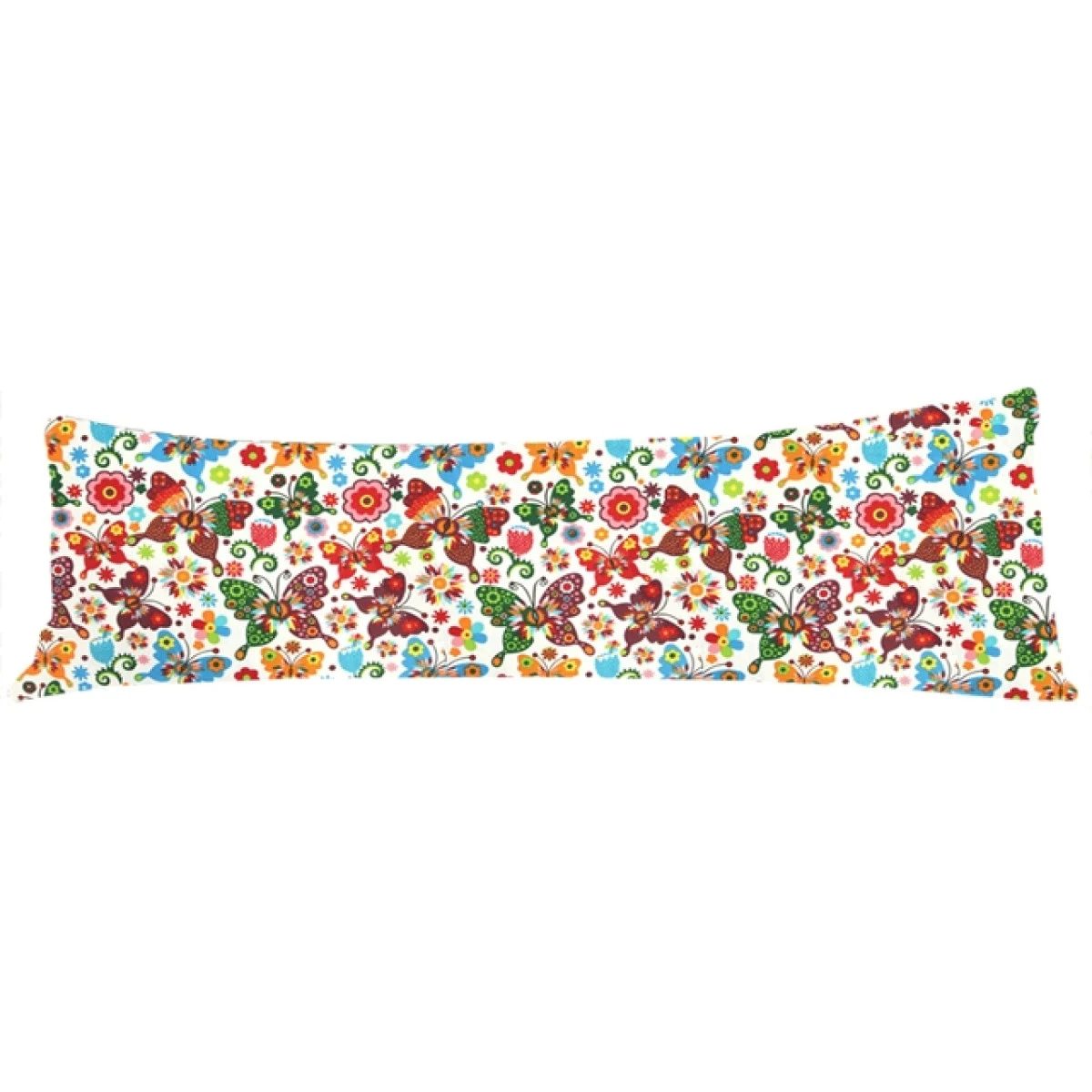Povlak na dlouhý polštář 55x180cm - Barevní motýlci