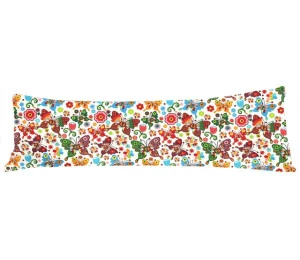 Povlak na dlouhý polštář 55x180cm - Barevní motýlci