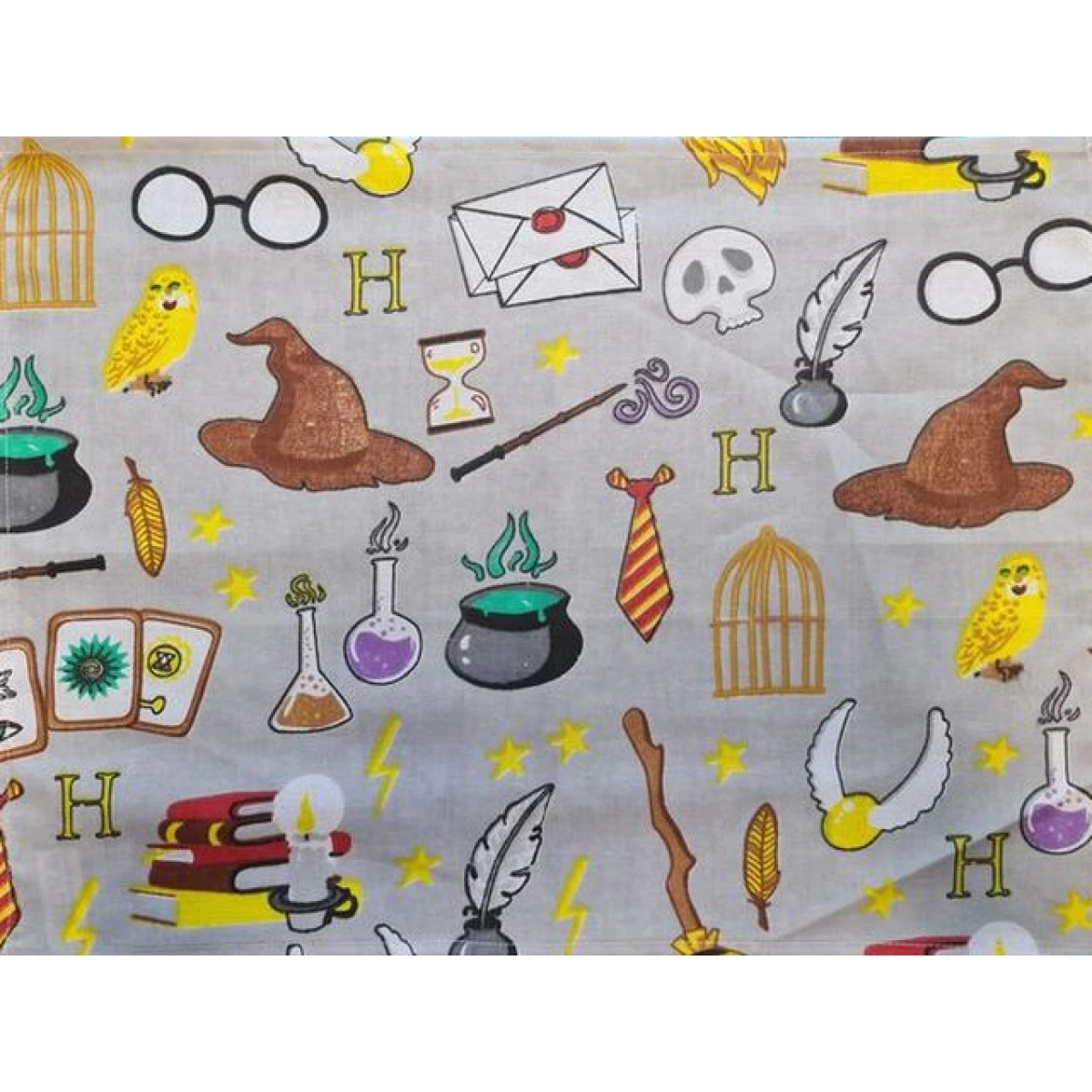 Látkový ubrousek na svačinu Harry Potter, kouzelnické pomůcky