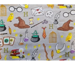 Látkový ubrousek na svačinu Harry Potter, kouzelnické pomůcky