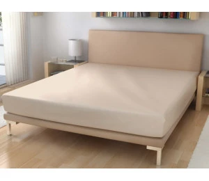 Nepropustné jersey prostěradlo 160x220 - bílá káva