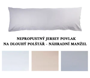 Nepropustný jersey povlak na dlouhý polštář 55x180cm
