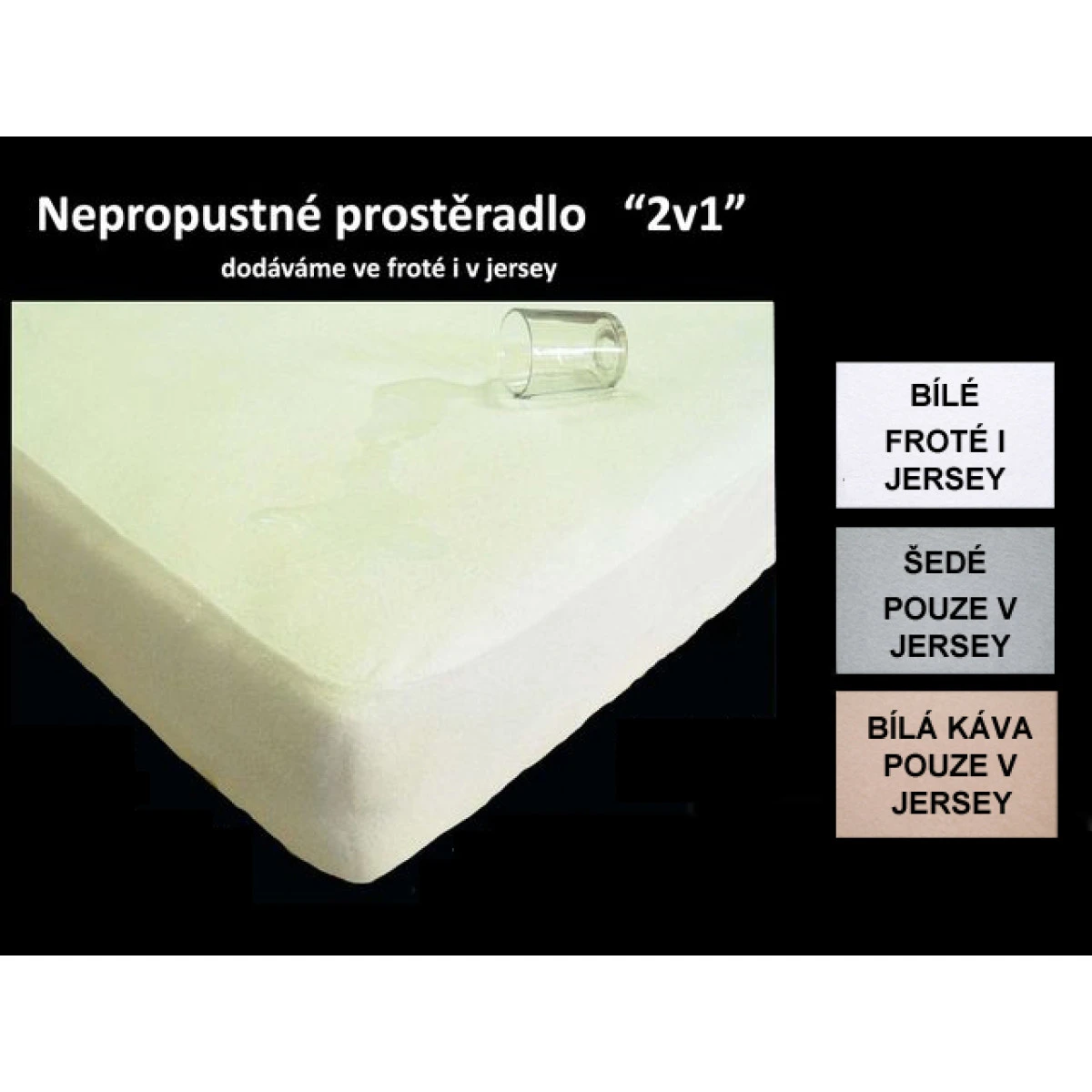 Matrace 19-22cm Nepropustné froté prostěradlo 120x200 modré