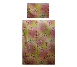 Krepové povlečení Motýlci - postýlka 90x130,40x60