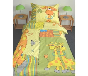 Bavlněné povlečení Veselá žirafa 140x200, 70x90 DELUXE