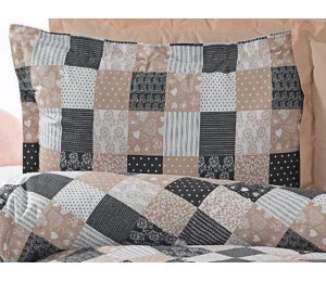 Povlak na polštář Patchwork béžový kombinace