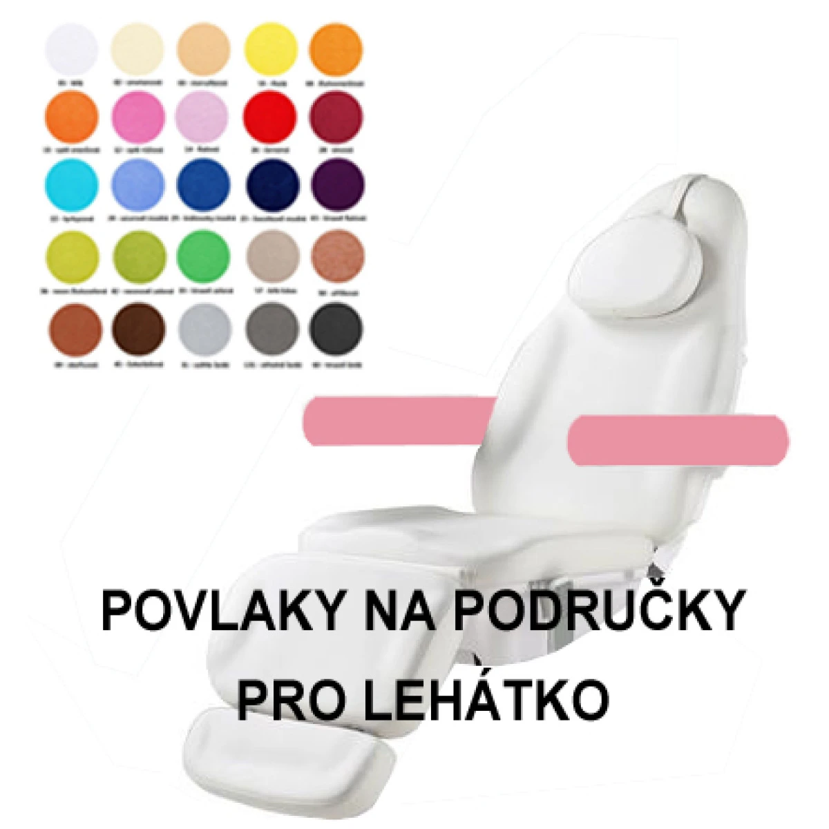 Froté povlak na područky pro kosmetické lehátko 2ks