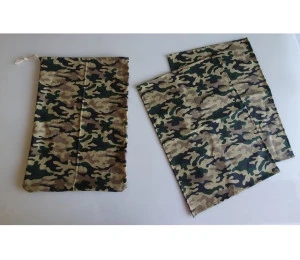 Sada 2x ubrousek na svačinu a pytlík na přezůvky - Maskáč khaki
