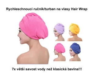 Rychleschnoucí ručník/turban na vlasy Hair Wrap