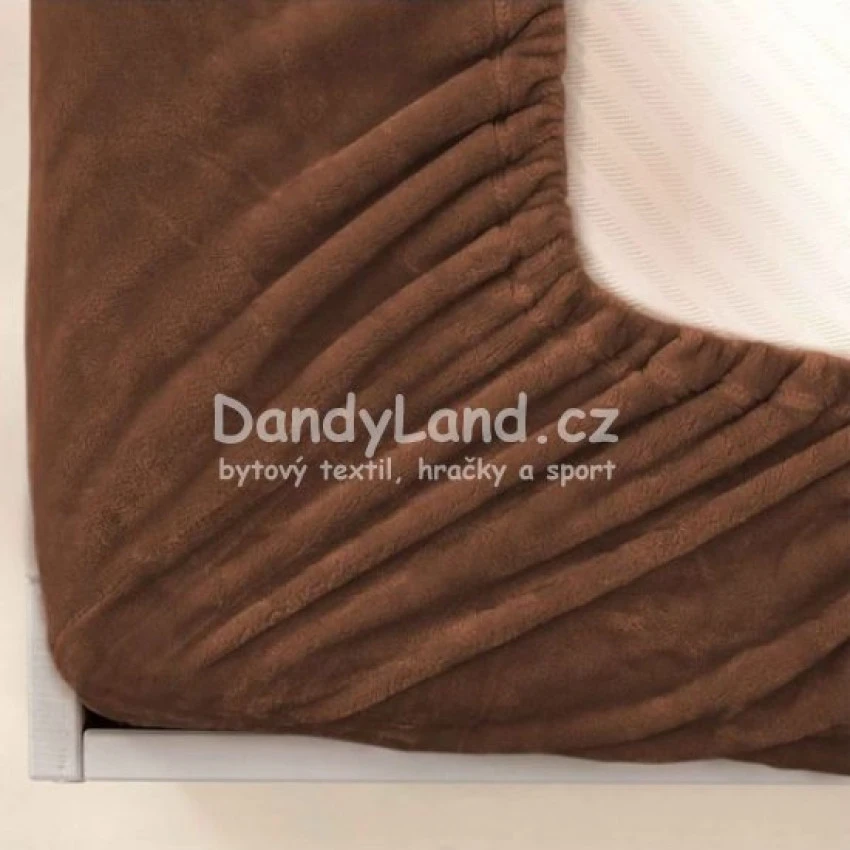 Mikroflanelové prostěradlo PREMIUM - hnědá