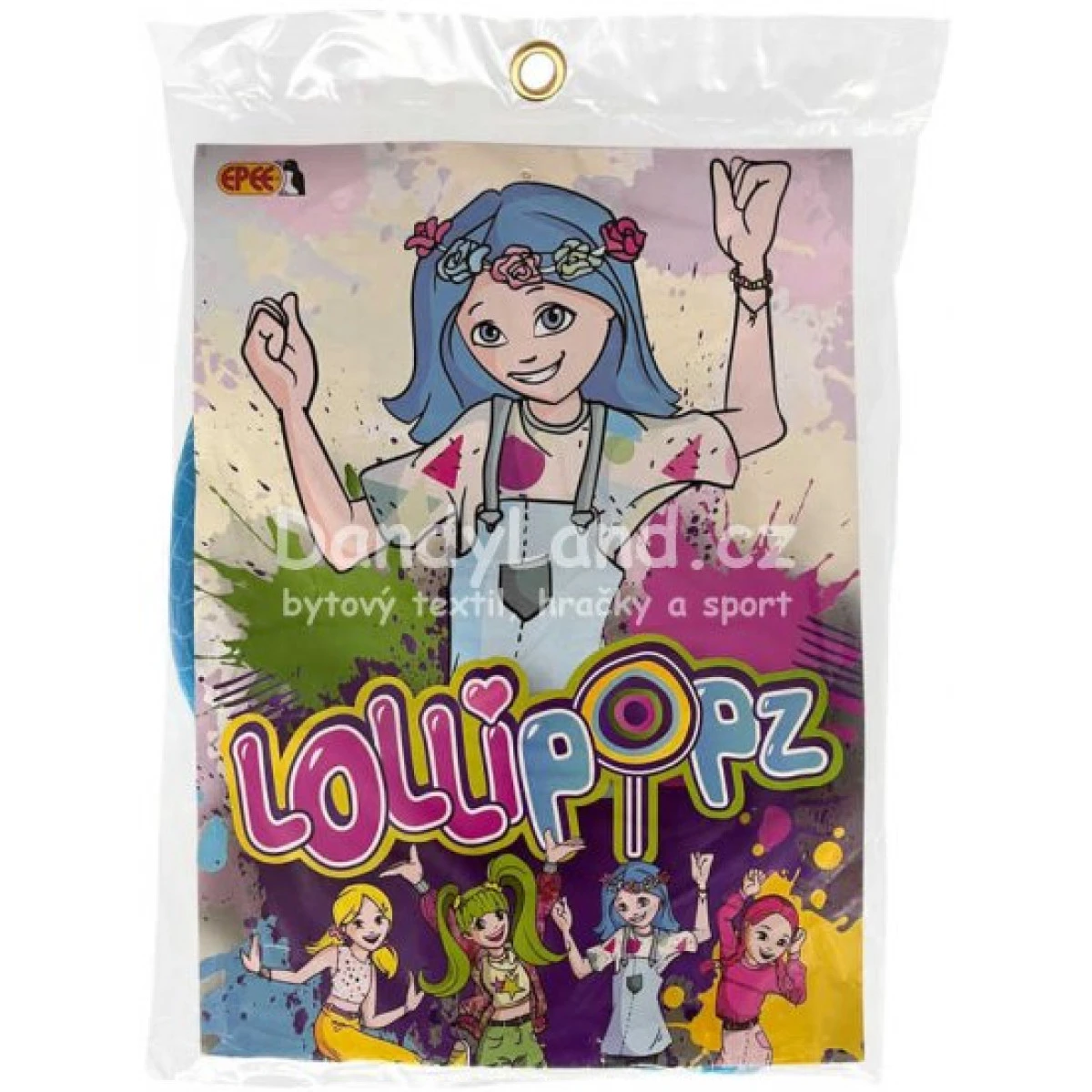 KARNEVAL paruka dětská Lollipopz Anet modrá umělé vlasy