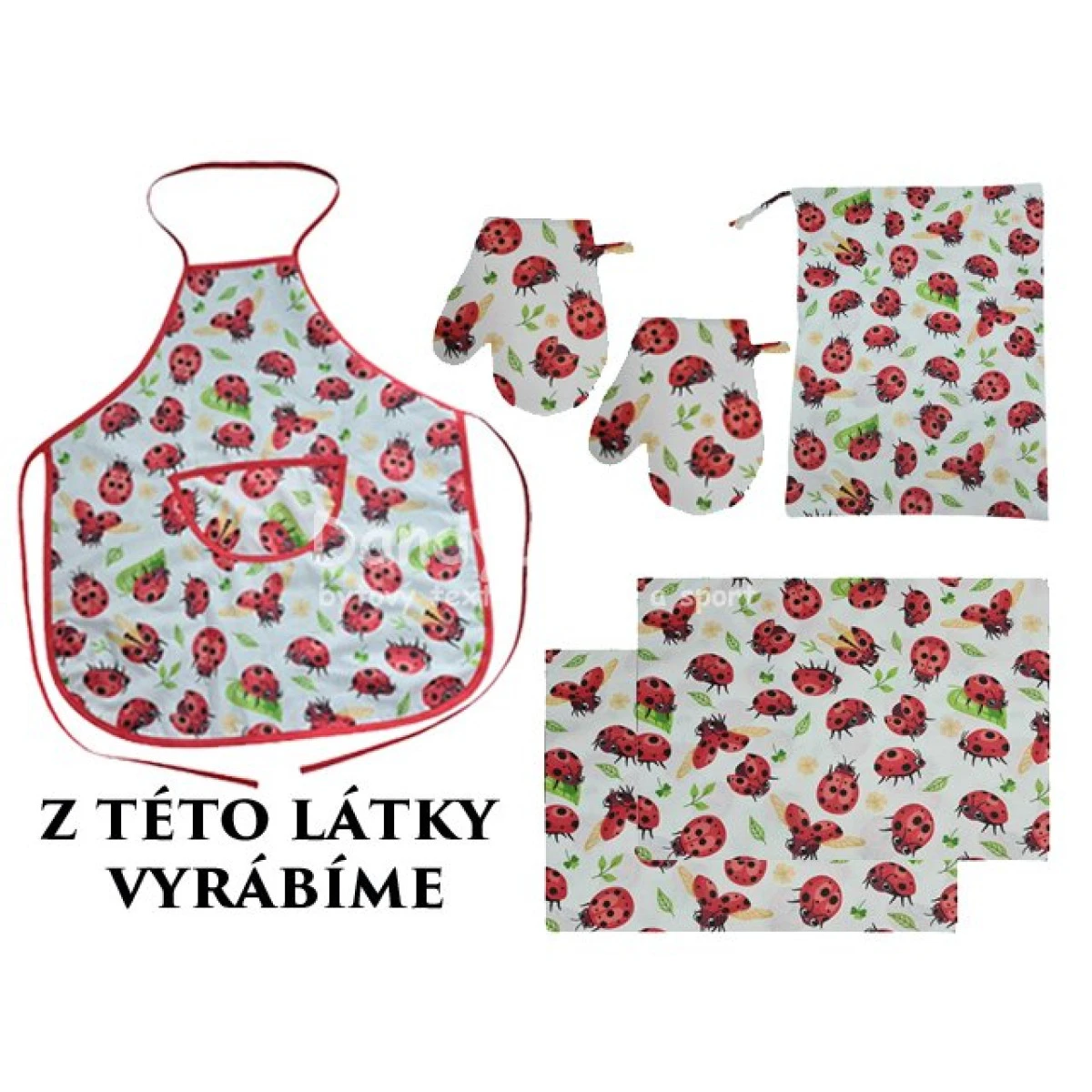 Dětské chňapky Veselé berušky - sada 2ks