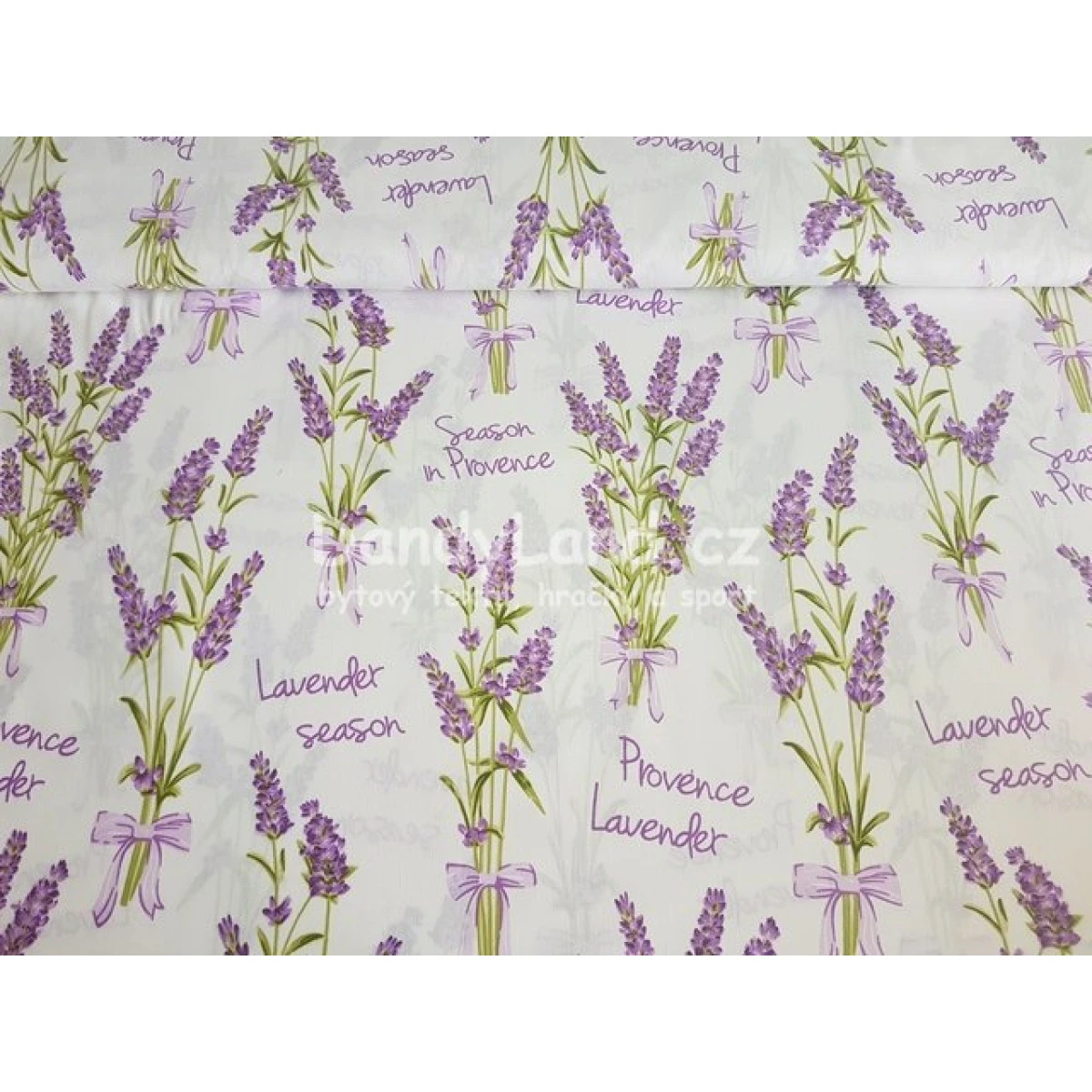 Bavlněná látka metráž - Levandule Provence styl