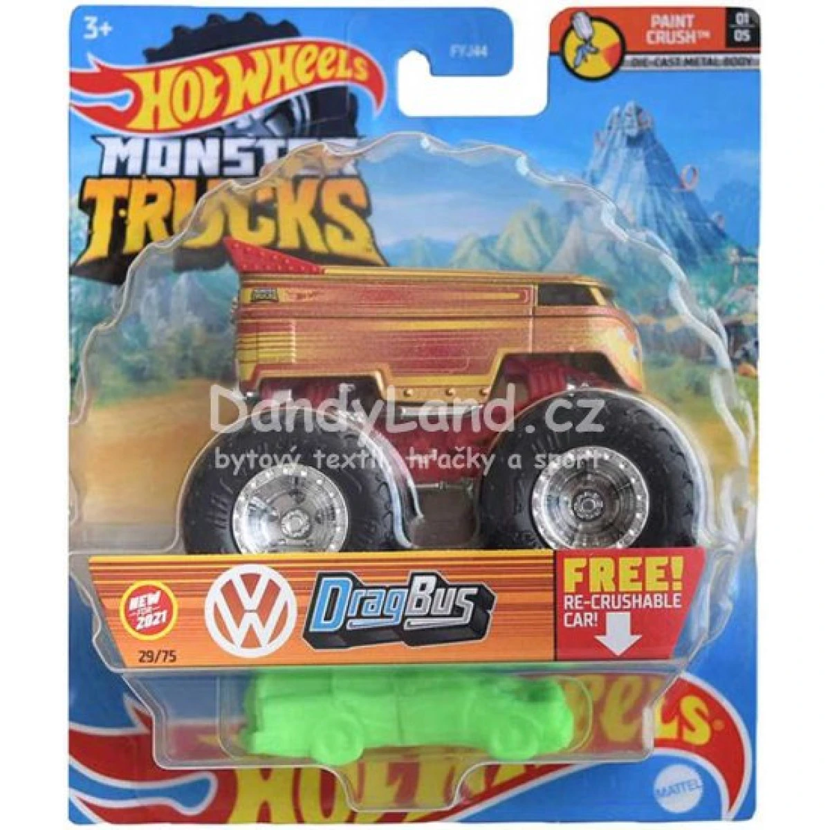 MATTEL HOT WHEELS Auto Monster Trucks Kaskadérské kousky set s v