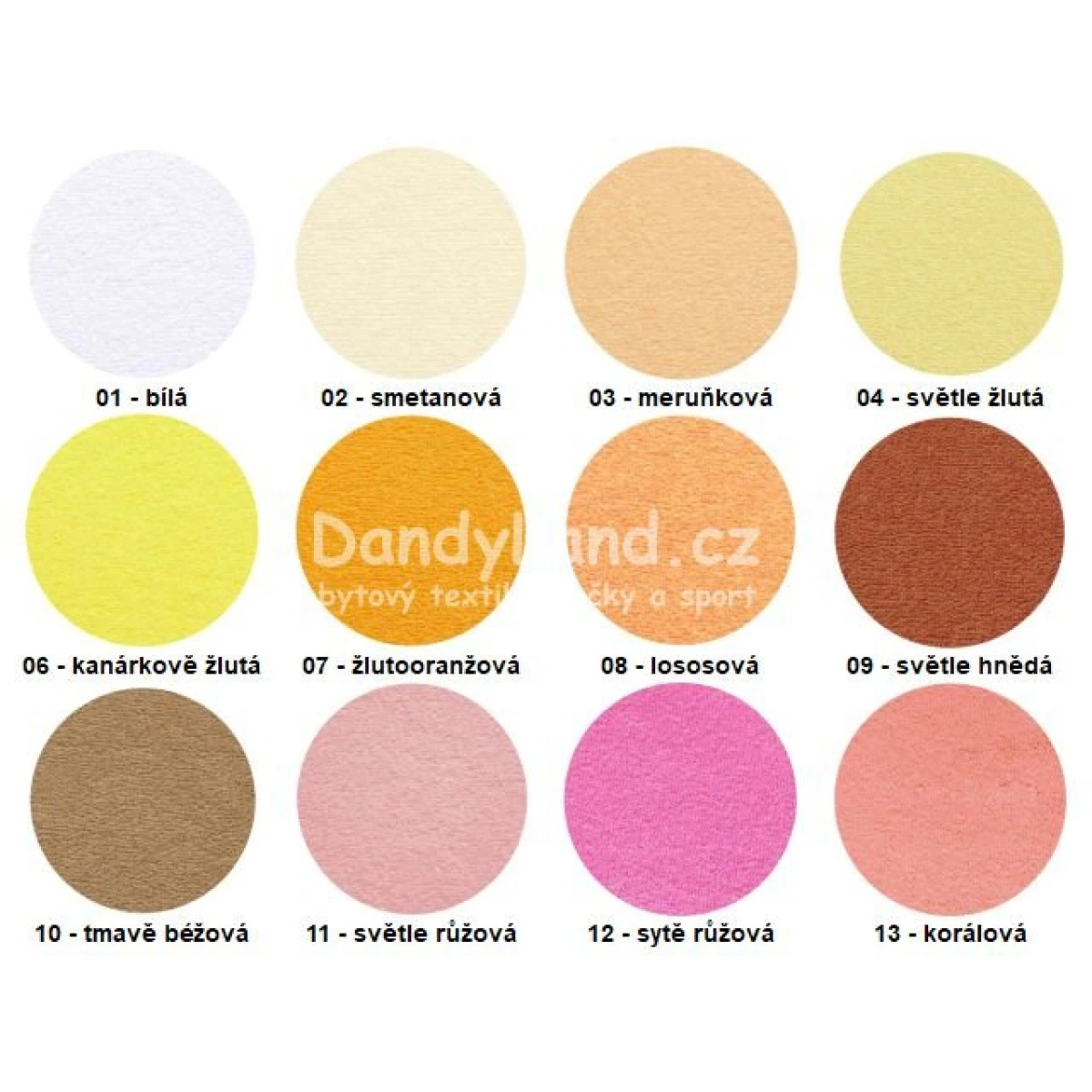 Froté žínka DANDY 15x22cm jednovrstvá 220 g/m2