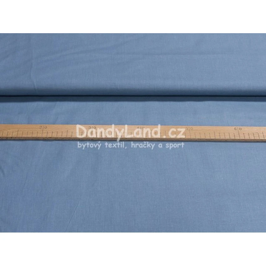 Bavlněná látka metráž šíře 240 cm - azurově modrá