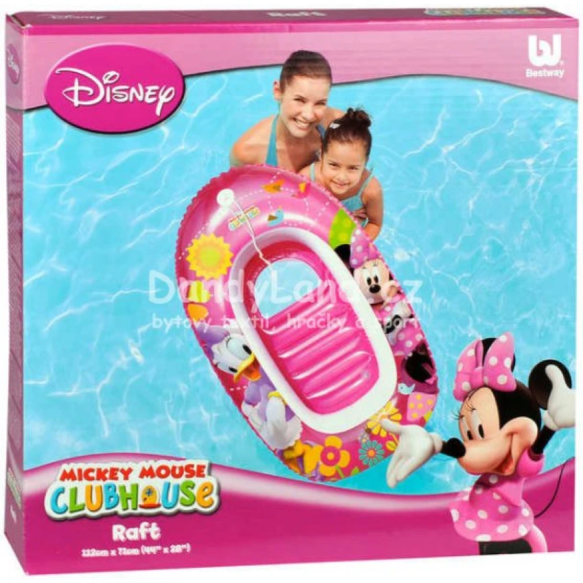 BESTWAY Raft nafukovací s Minnie Daisy 112 x 74 cm Do vody