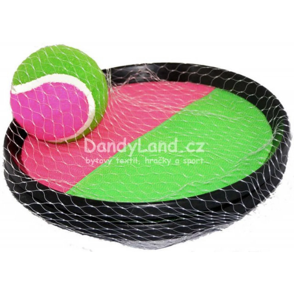 ACRA Hra Catch ball set s 2 talíře s míčkem na suchý zip 20cm