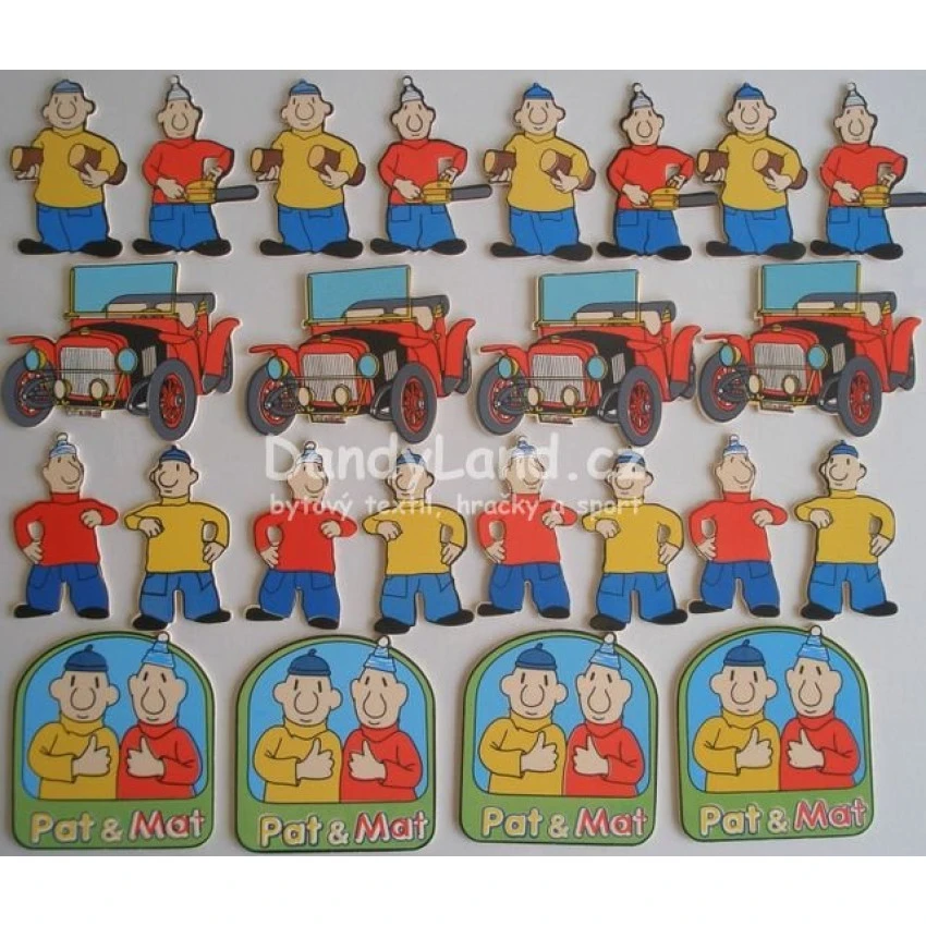 Set MINI pěnových figurek PAT A MAT 24 ks