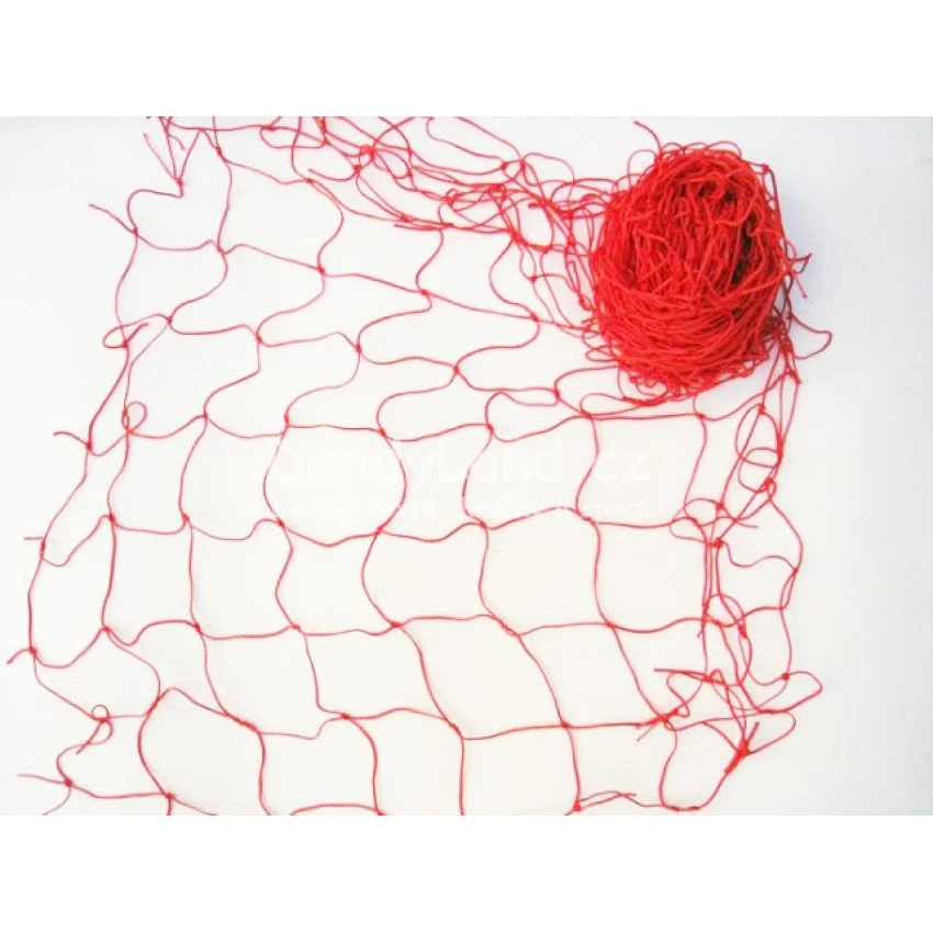 Červená dekorační síť 5x1m oko 10x10cm