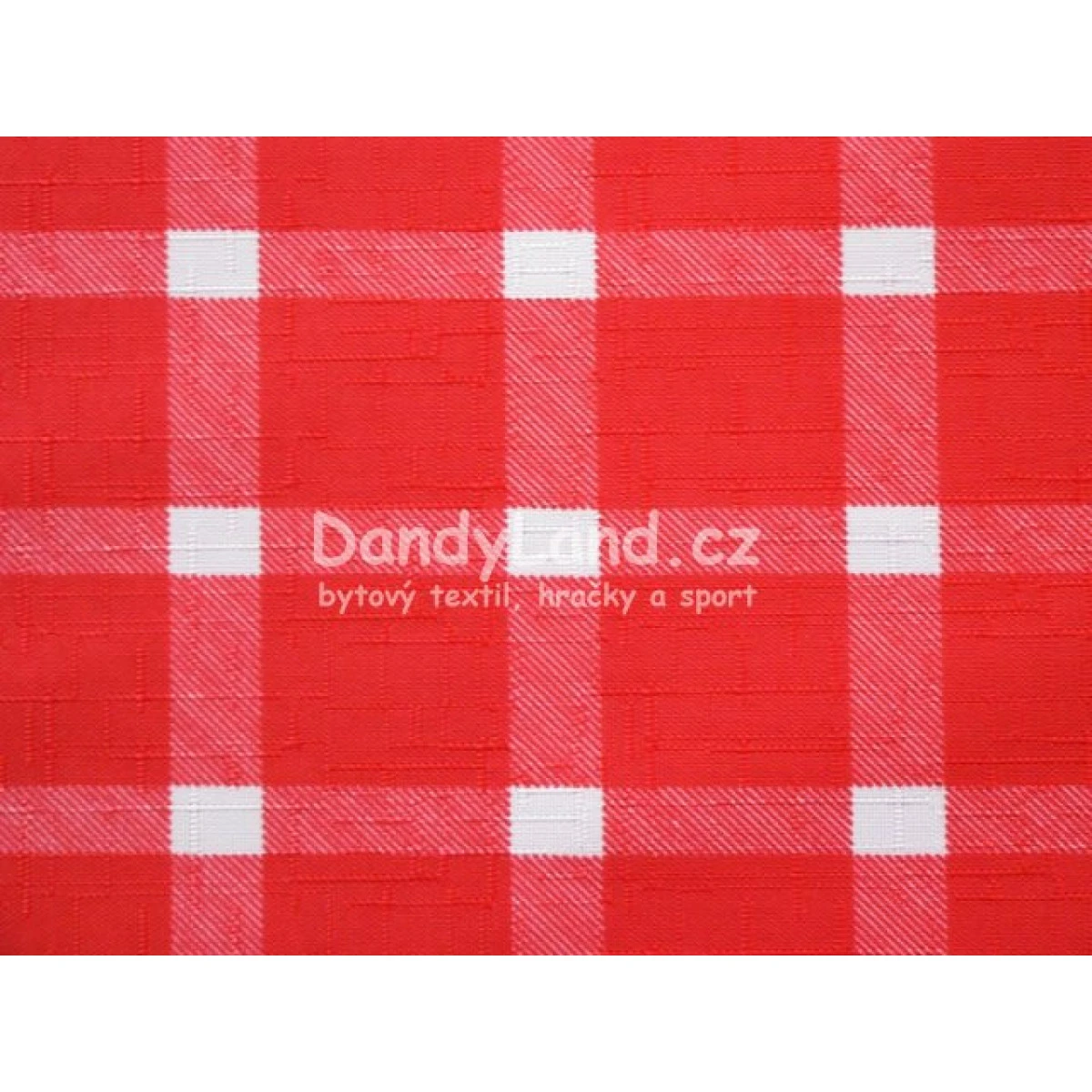 Ubrus kulatý - kostka červená, průměr 160 cm