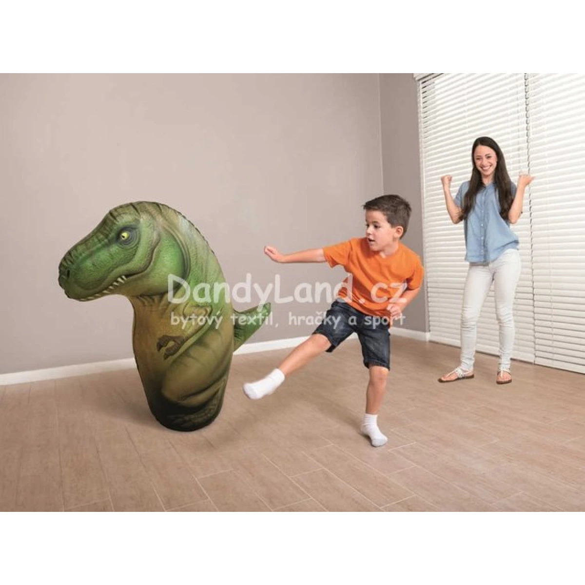 Dětský boxovací pytel dinosaurus 96cm Tyrannosaurus Rex vstávák