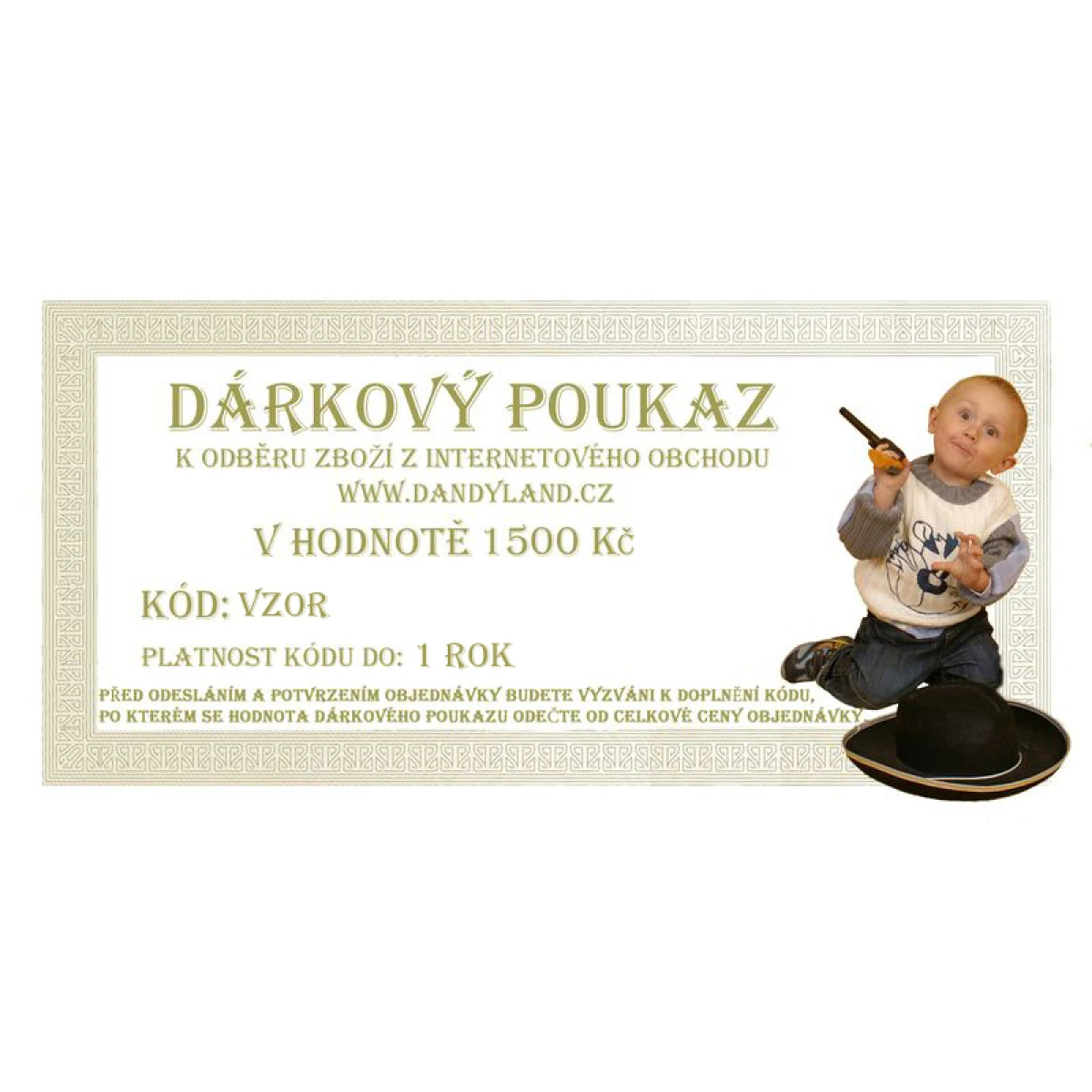 Dárkový poukaz v hodnotě 1500,- Kč