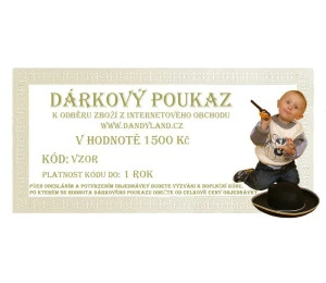 Dárkový poukaz v hodnotě 1500,- Kč