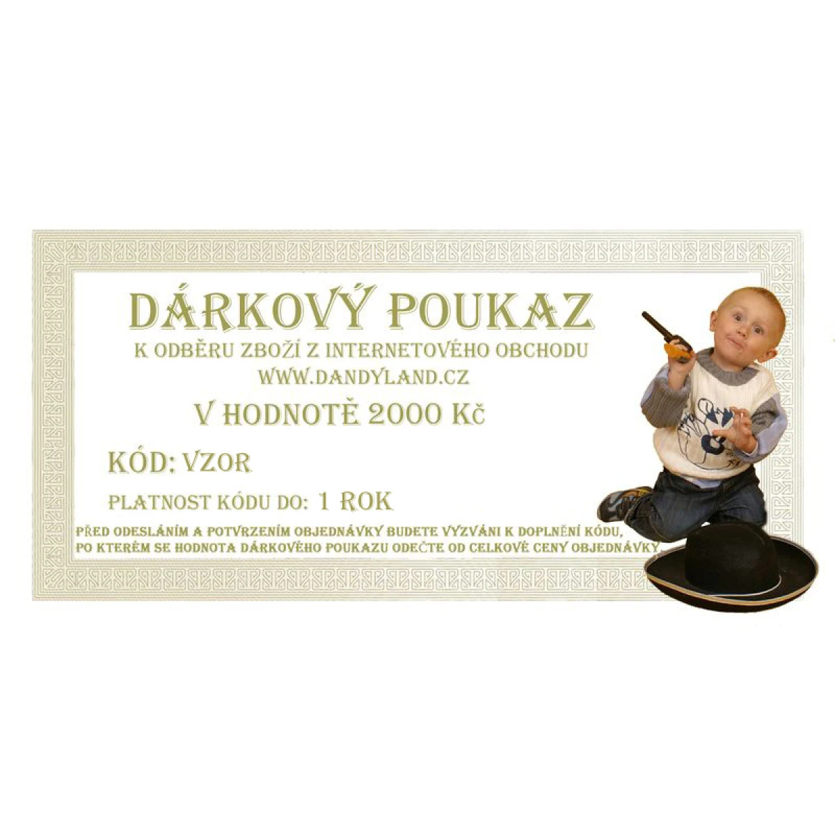 Dárkový poukaz v hodnotě 2000,- Kč