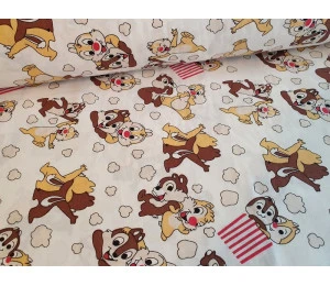 Bavlněná látka metráž šíře 240 cm - Rychlá rota Chip a Dale