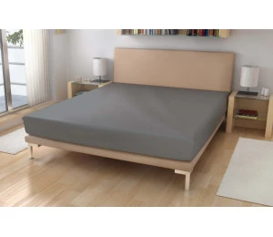 Mikroplyšové prostěradlo 80x180cm - středně šedá