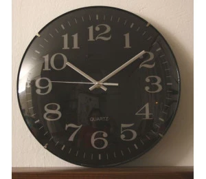 Nástěnné hodiny BLACK STYL - průměr 30 cm