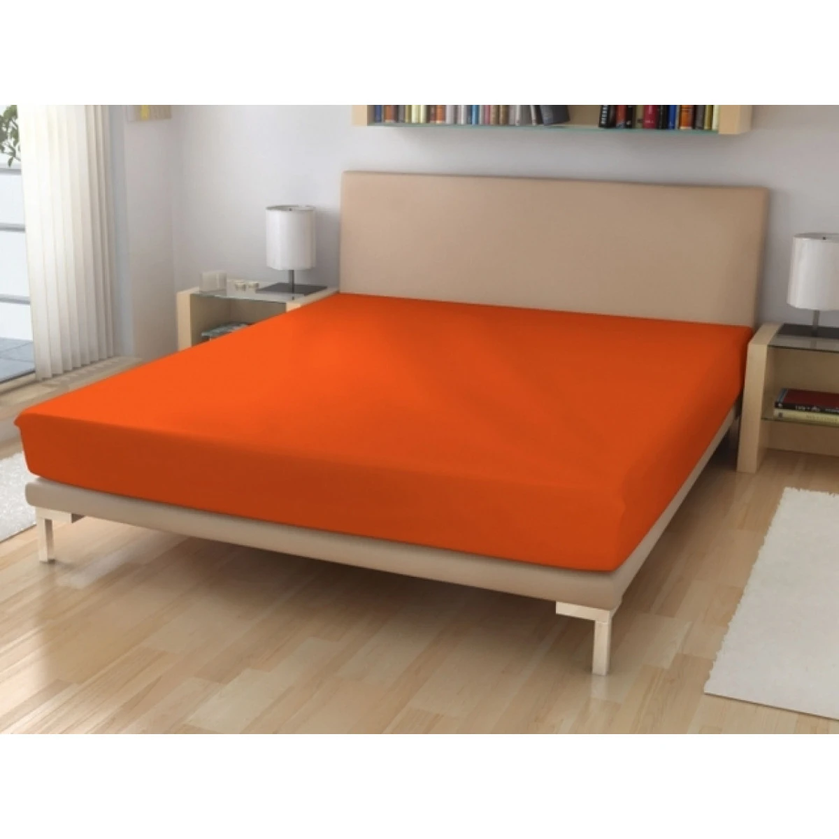 Mikroplyšové prostěradlo ATYP 60x135cm - cihlově oranžové