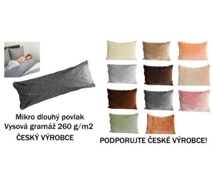 Povlak na dlouhý polštář mikroflanel